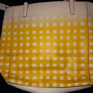 Yellow & White Coach Purse